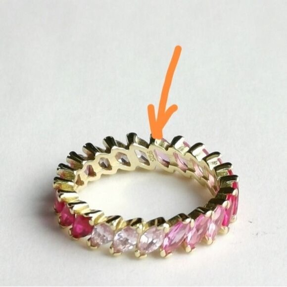Spinel Eternity Band Ring in 14k Gold size 8 NEW - Picture 4 of 10